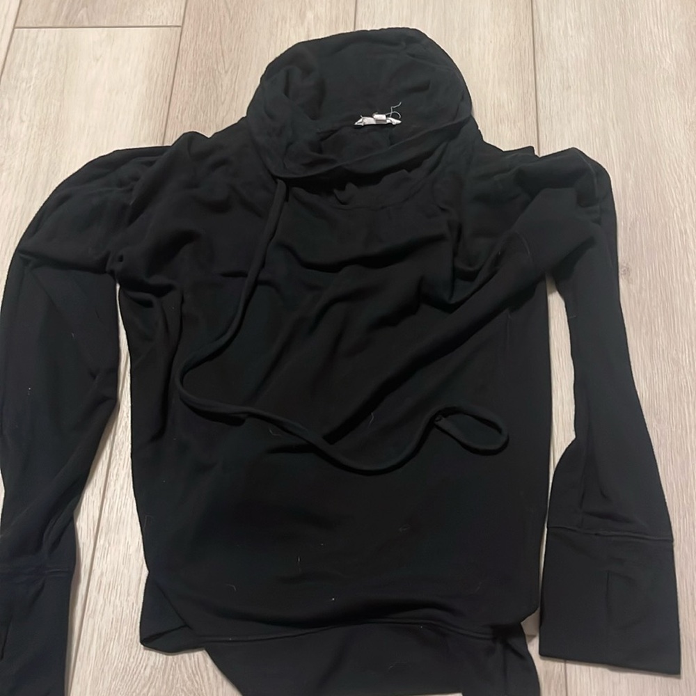 Simple black cowl neck long sleeve, size small